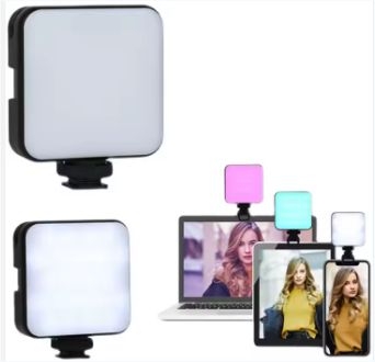 RGB LED Video Lights with clip Photography Selfie- Camera flashlights photo