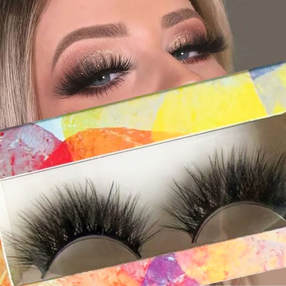 1 Pairs False Eyelashes Wispy Faux Mink Lashes Fluffy Handmade Fake Eyelashes Natural Look Pack Luxury Eye Lashes