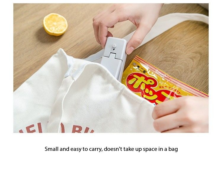 Home Mini Portable Sealing Machine Dual Use Plastic Bag Hot Sealing Machine USB Charging Hand Press Snack Bag Sealer