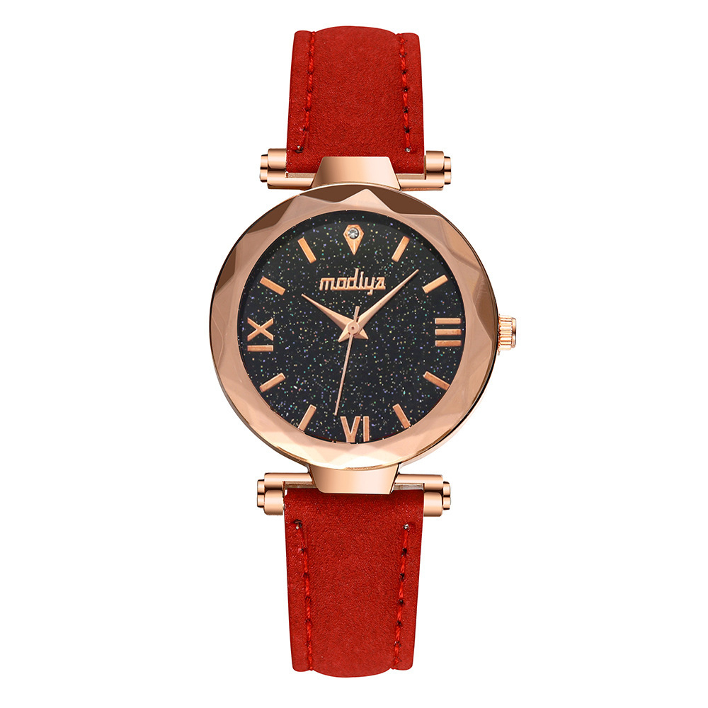 PD444 Crystal Star Sky Women Watches Purple Lady Magnetic Buckle Bracelet Watch Gift Clock