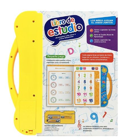 French English Spanish Arabic Talking Learning Book for Kids 2 3 4 5 6 Years Old, Learn French Interactive Audio Sound Books for Toddlers, Francais Educational Electronic Toys, Bilingual Musical Toy New French English finger-pointing reading children's smart learning toy voice calligraphy e-bookSpanish&English