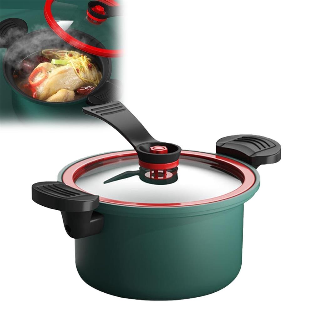 24cm/3.5L Non-stick Multi-functional Household Fast Stew Soup Pot, Micro Pressure Crock Pot, Kitchen Vacuum Micro Pressure Stock Pot for Tender Soup and Meat, Compact and Efficient