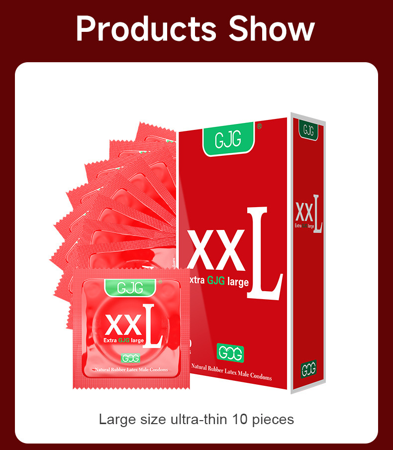 GJG 55mm Large Condom Large Condom Condom 10 PackPack of 10