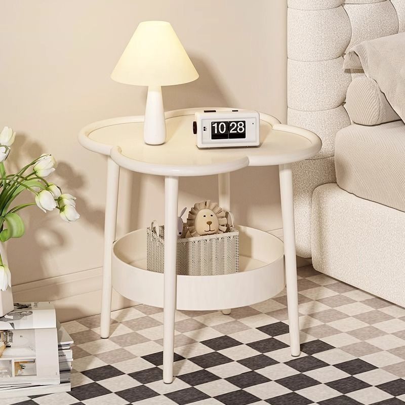 Bedside cabinet, bedroom bedside cabinet, small storage rack, sofa mini cabinet Double layer storage Corner Cabinet 