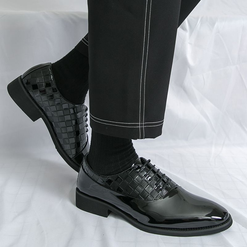 Men Patent Leather Formal Shoes Man Luxury Elegant Dress Shoe Male Footwears The Suit For Official Office Wedding Party Business