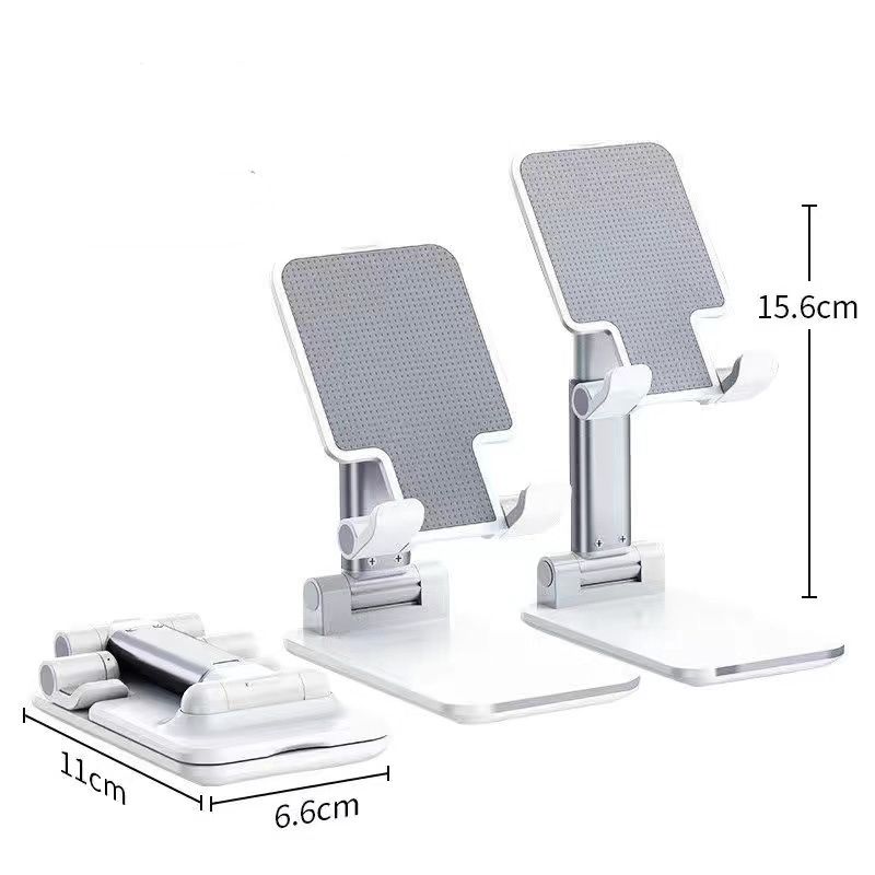 Mobile phone holder, live streaming, lifting and folding multifunctional universal support stand Phone Holder white