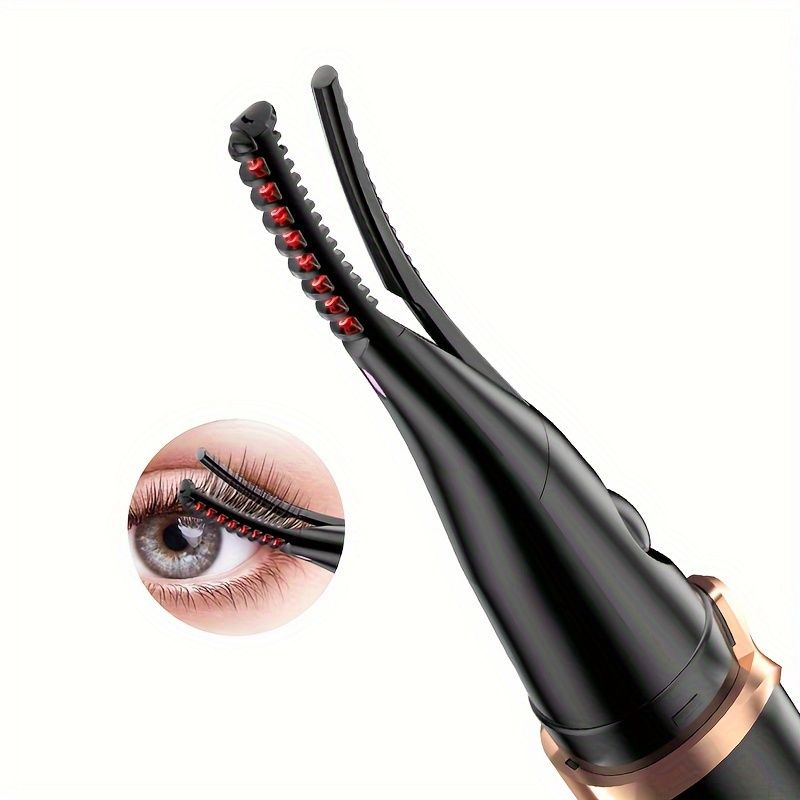 4V Portable Rechargeable Eyelash Curler and Perm - Long-Lasting, Clamp-Free Styling with Lithium Battery - Unscented, Natural, and Easy to Use