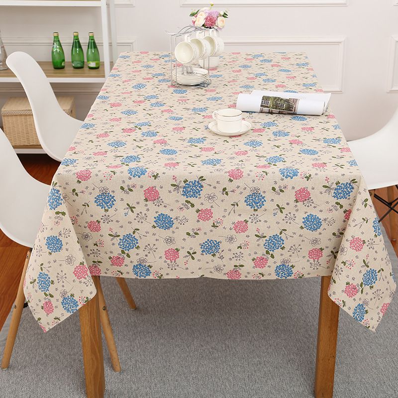 Christmas Printed Tablecloth, Small Floral Dustproof Tablecloth