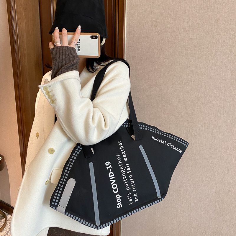 New Arrivals Handbags Larger Capacity Face Mask shaped Shoulder Tote Bags For Woman