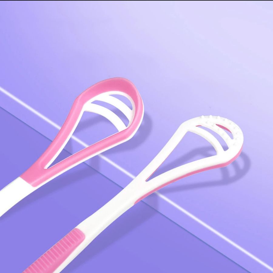 Tongue Cleaner For Adult Reusable Double-sided Tongue Cleaning Scraper Brush Professional Tongue Cleaner Oral Care Tools