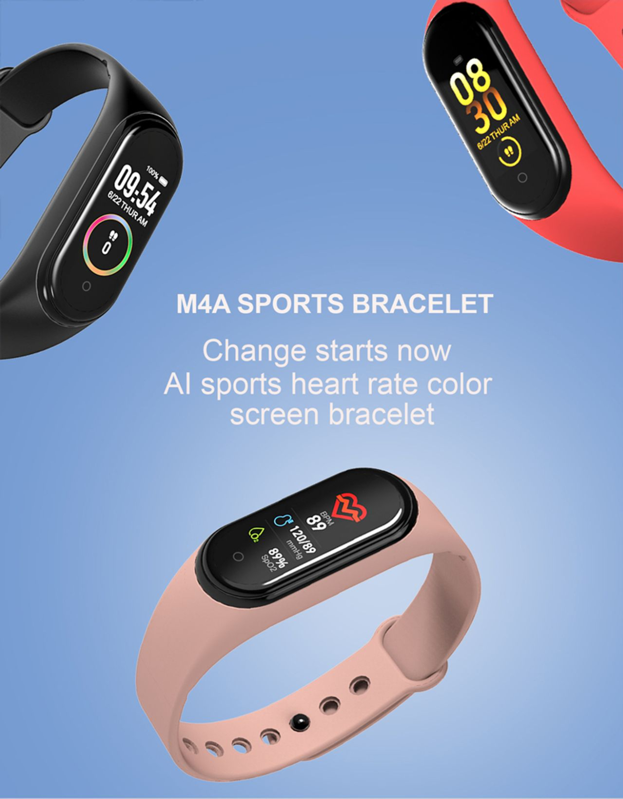 mart Band Sport Smartwatch Blood Pressure Heart Rate Monitor Fitness Bracelet Smart Watches For Smart Phones