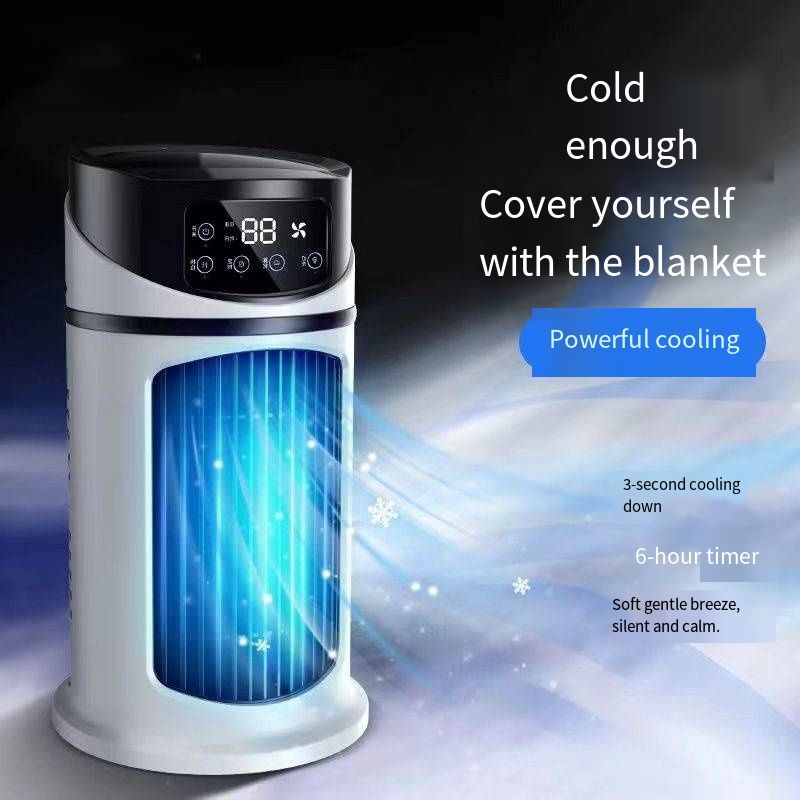 Household Desktop Air Cooler USB Multi-function Silent Timing Air Conditioner Fan with Humidification for Home Dormitory Office