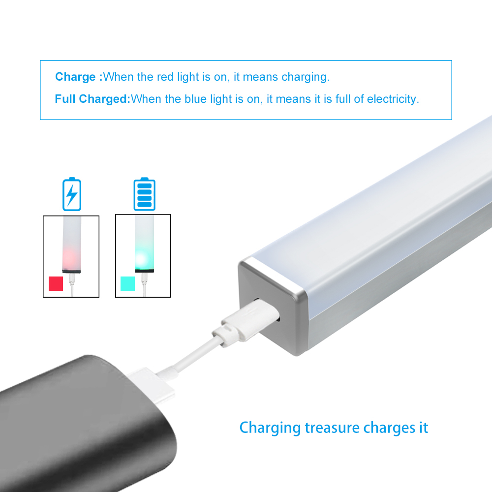 ESL-20 Intelligent LED Human Body Sensor Light Automatic Wireless Night Light Sensor Light Belt Rechargeable Kitchen Cabinet Wardrobe Light
