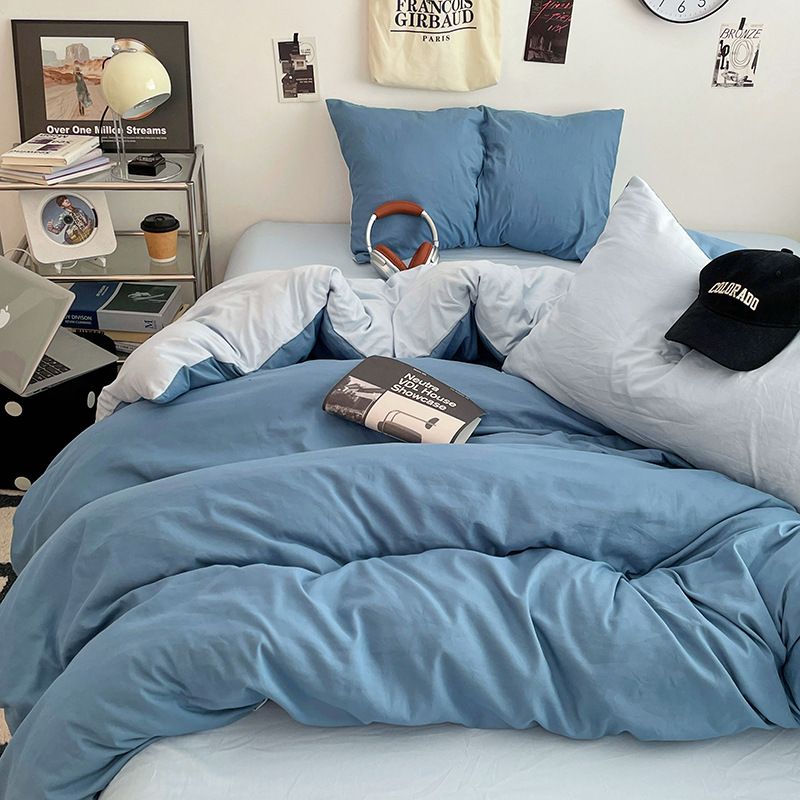 4pcs set,3pcs set,bed set,Soft,comfortable,breathable，Four piece bedding set,Three piece bedding set,Washed cotton,sheet,pillow,Quilt cover,bedding set