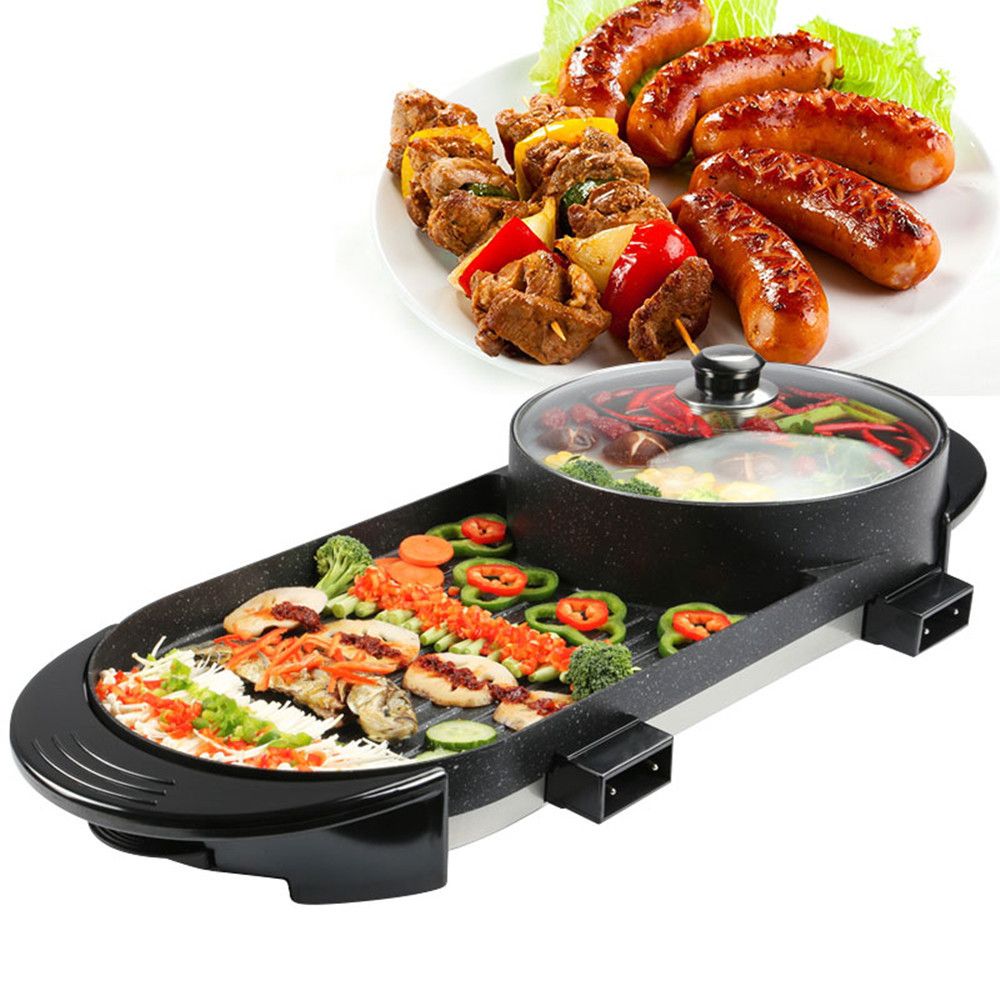 Electric Hot Pot Maifanshi Korean Style Multifunctional Hot Pot Barbecue Integrated Mandarin Duck Electric Hot Pot