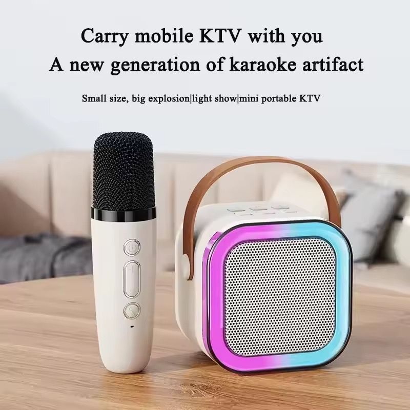 K12 Children's Toy Speaker Mini Portable Outdoor KTV Family Party BT Karaoke Player with Microphone Wireless Speaker