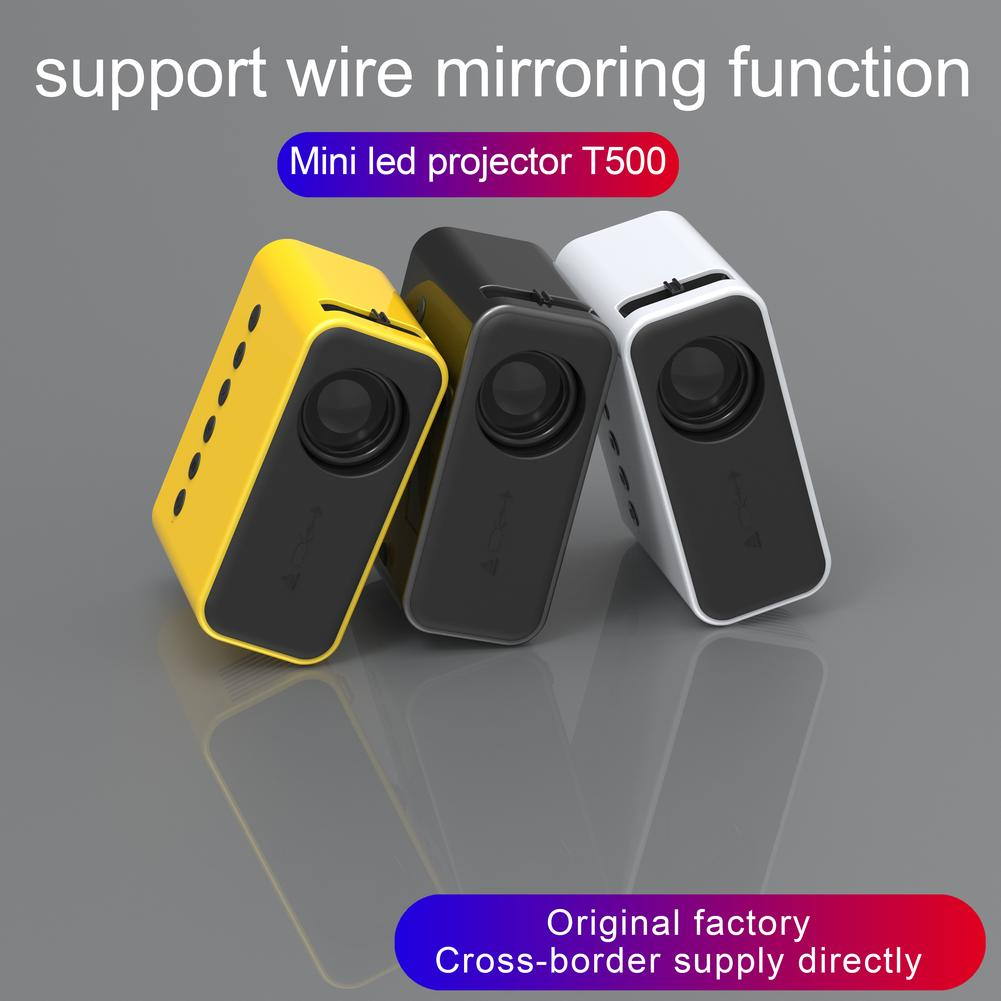 YT500 Home Mini Projector Miniature Children Led Mobile Phone Projector Built-in Speaker Portable Media Player
