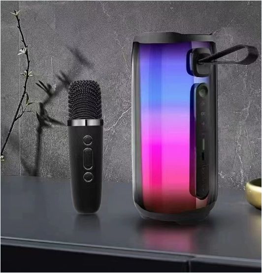 LED Speaker With One Wireless Microphone 