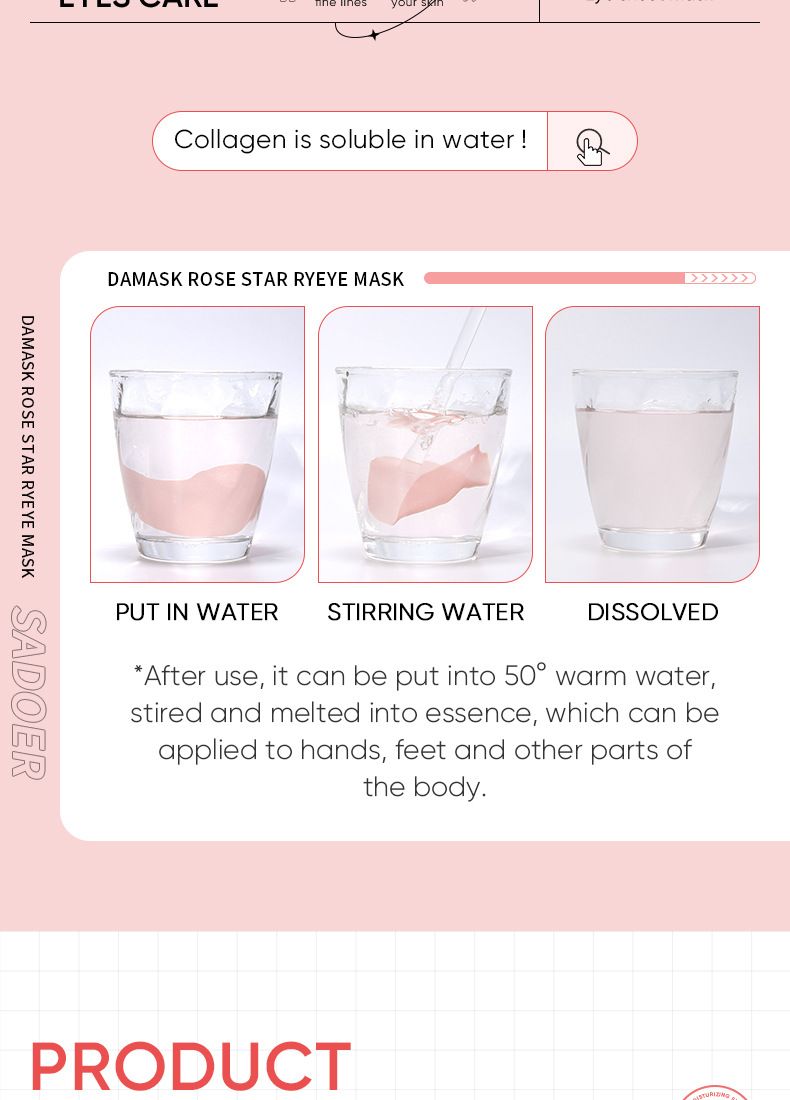Rose Starry Sky Eye Mask Hydrating Eye Care Eye Mask