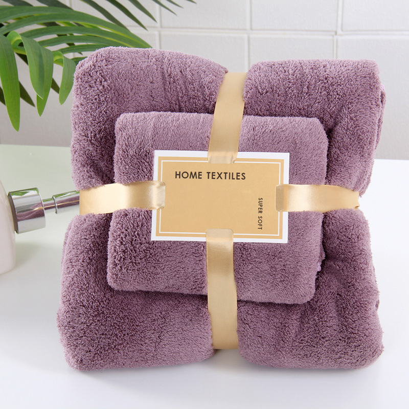 Coral Fleece Absorbent Hair Swimming Face Hand Bath Towel Sets Microfibre Towels Bathroom Towels Microfiber Set

