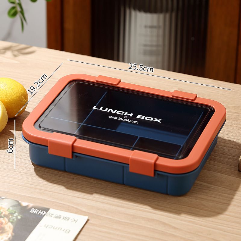 Lunch Box with Compartment Office Worker Light Portable Child Separate Meal Box Kitchen Dining Storage Travel To-Go Food Containers