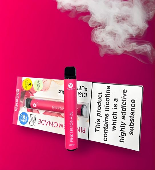 Disposable Puff Bar Pink Lemon 600PUFF Vape E-cigarette