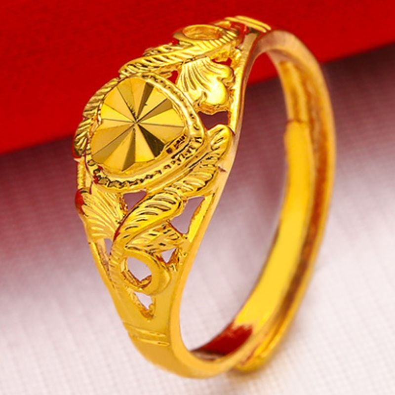 Adjustable opening rig Plated Imitation Gold Jewelry Women's love Ring CRRSHOP lovers Valentine's Day ring girl jewelrycolor  #  02