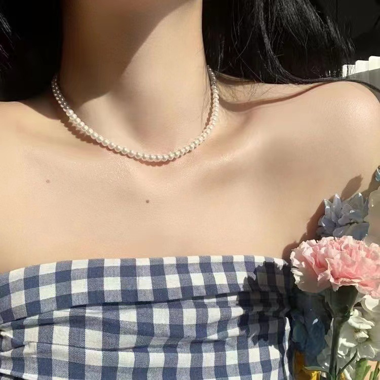 ali-6454962626 Women's Fashion Pearl Necklace Simple Beaded Necklace