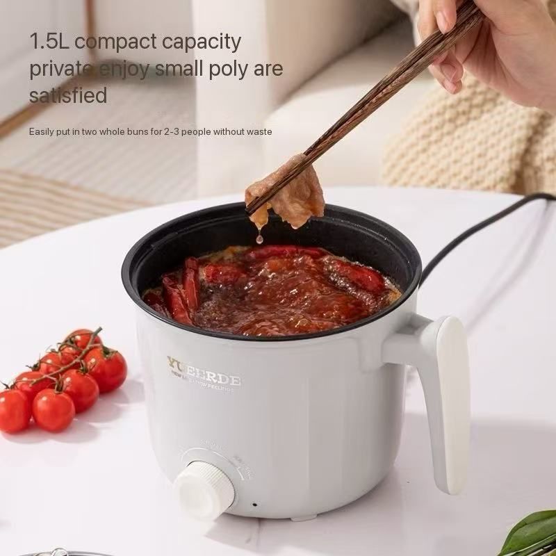 Student Dormitory Multi-function One-piece Electric Cooking Pot Home Use Knob Non-stick Pot Small Instant Noodles Pot Electric Pot