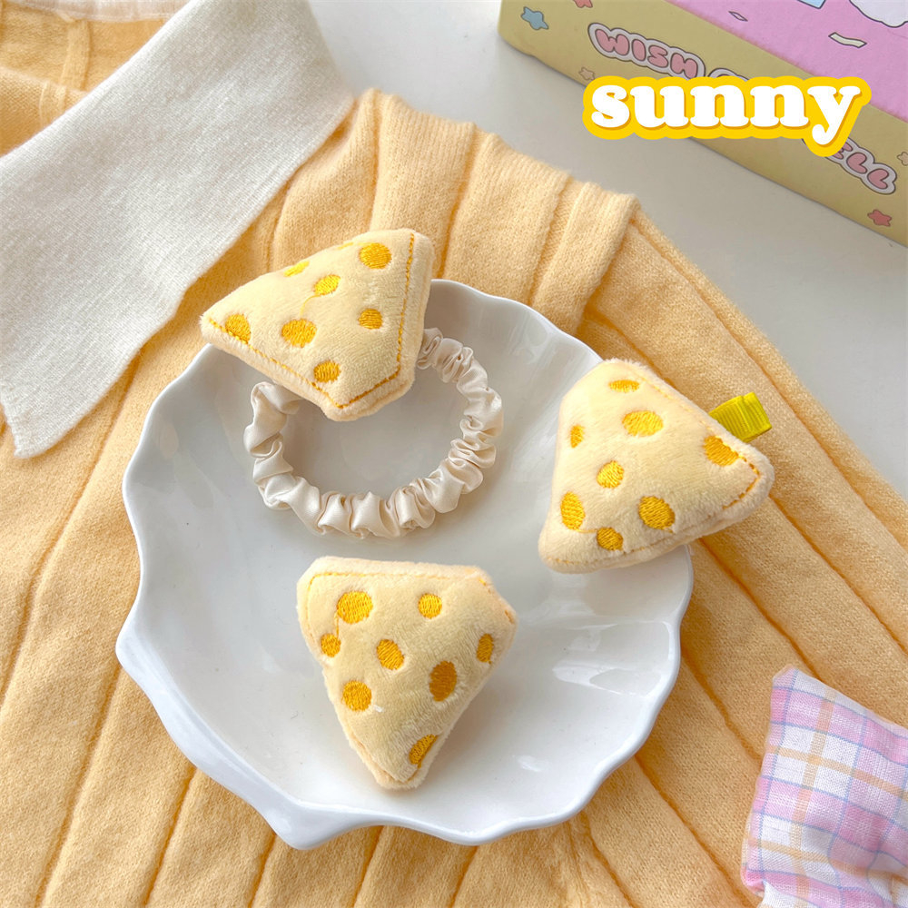 FQ1225 Women's Cute Cheese Cheese Brooch Hairpin Hair Cord Hair Ornament