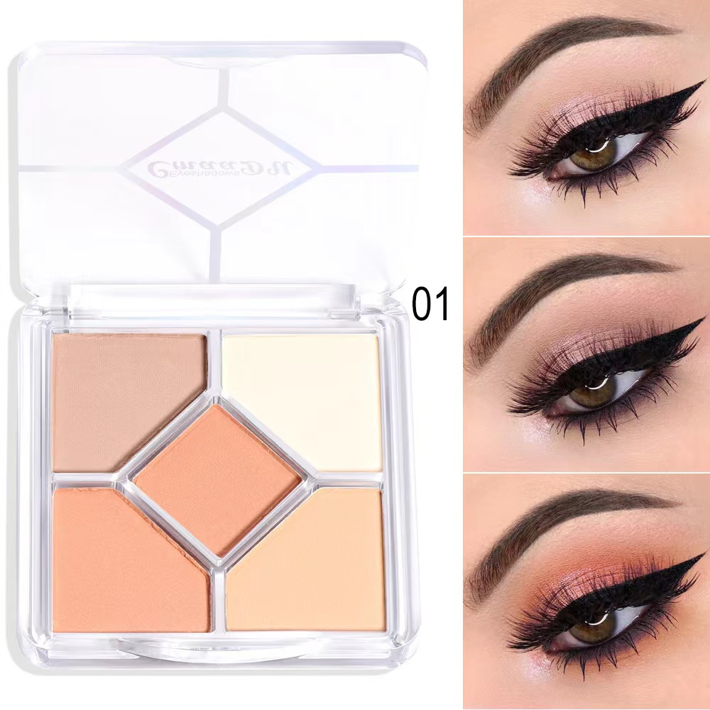 5 Colors Eyeshadow Palette Waterproof Glitter Matte Eyeshadow Pallete Shimmer Diamond Sequins Women Eye Makeup Pigment