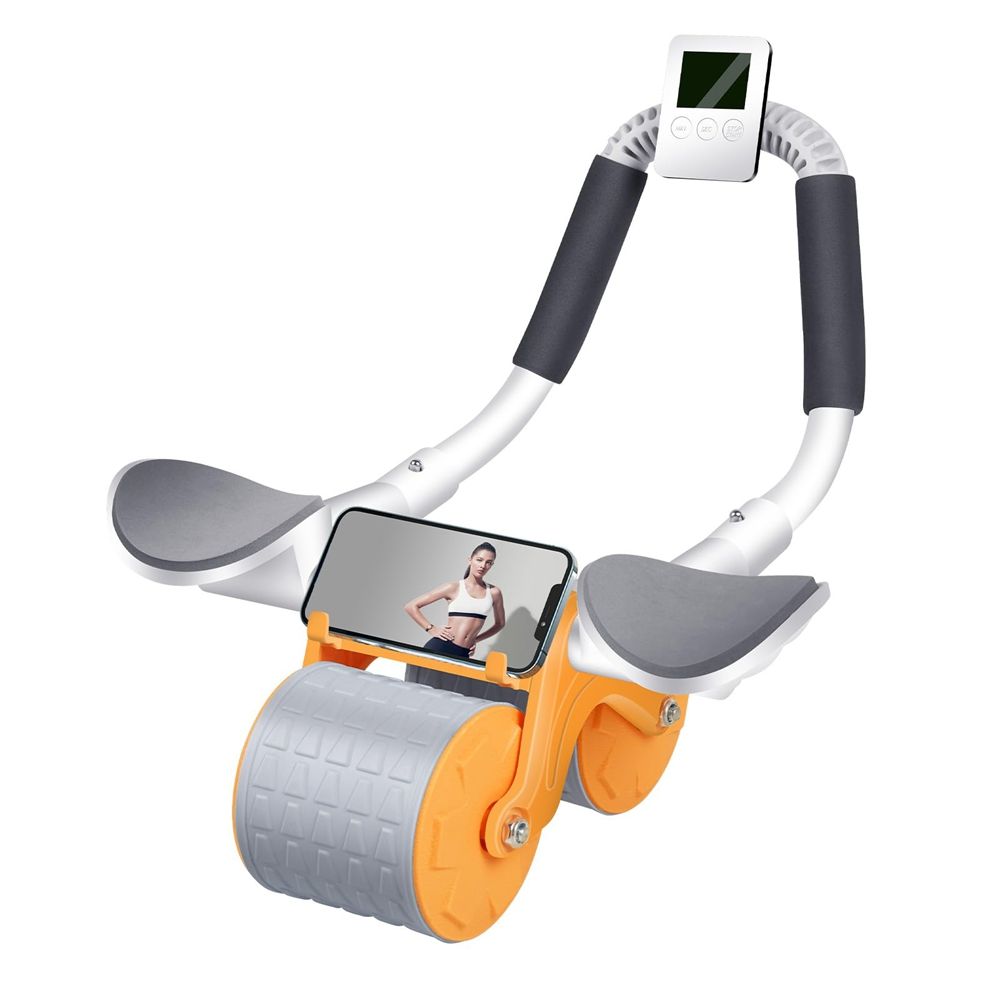 Ab Roller Wheel，with Timer Automatic Rebound Abdominal Wheel，Elbow Support Abs Roller Wheel Core Exercise Equipment