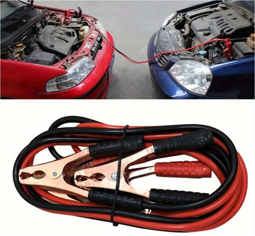 00A Heavy-Duty Car Battery Jumper Cables - High-Performance Power Boost with Secure Alligator Clamps - Ultimate Emergency Rescue Firing Line for Instant Current