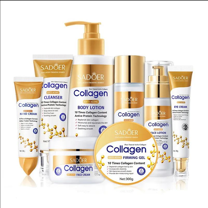 Gold bone collagen Anti aging Essence liquid skin care Serum face gel Deep moisturizing facial mask Whitening skincare series