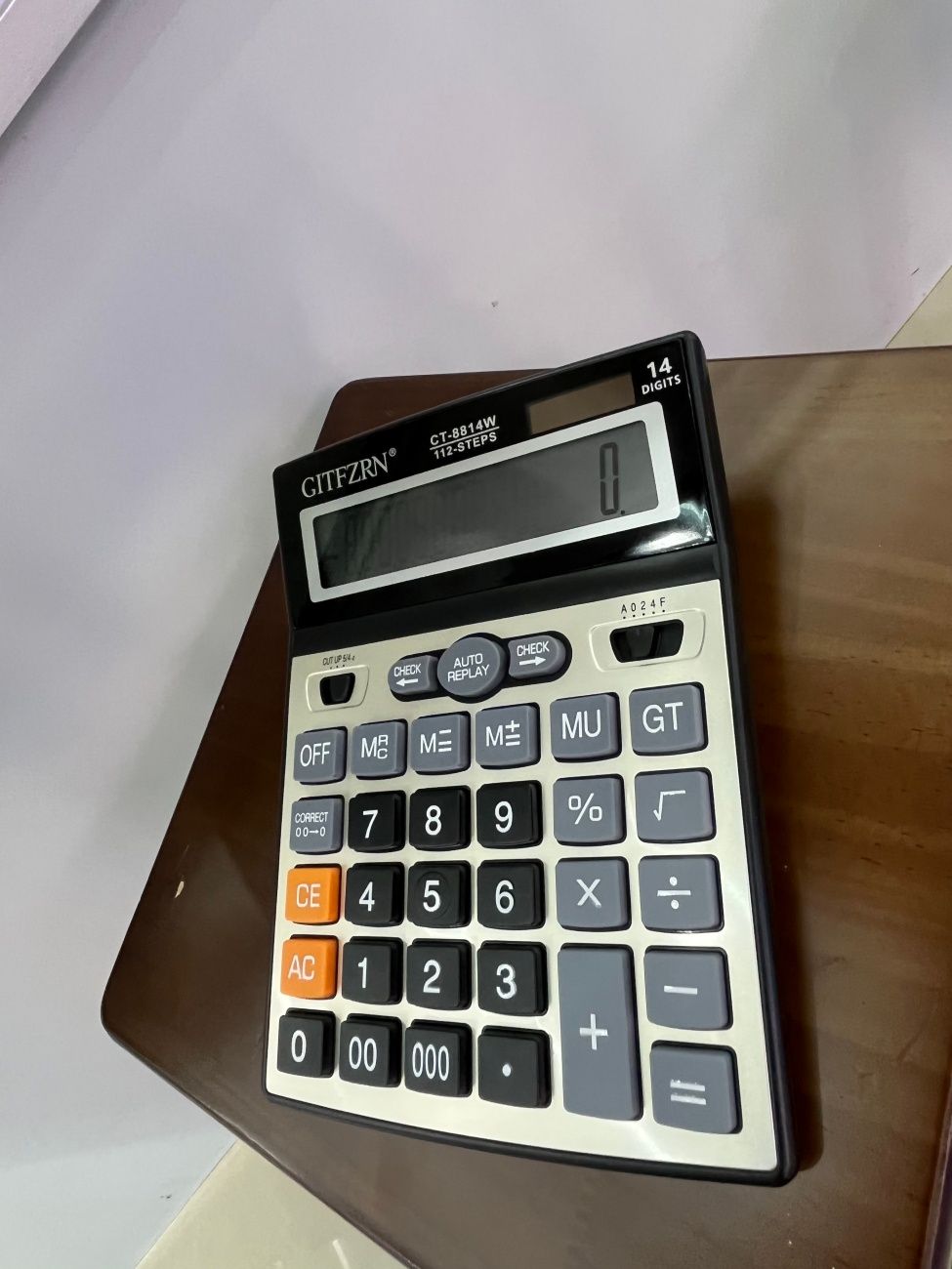 Battery Operated Professional Financial Calculator Large Button HD Display Desktop Calculating Machine for Office Accounting Business Home Use