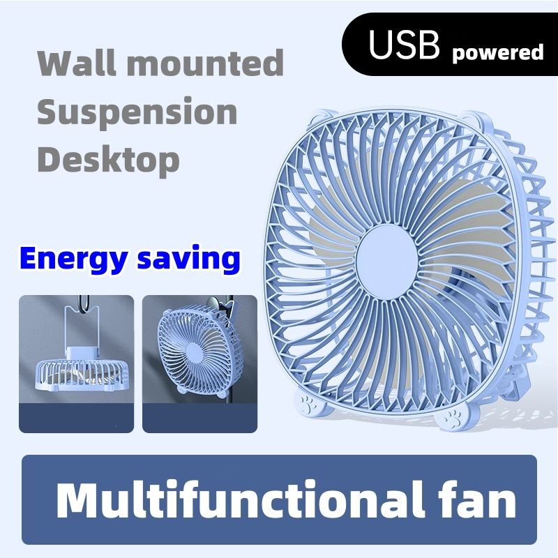 Air Conditioner Fan energy saving Desktop desktop fan, small USB fan, portable hanging fan, household multifunctional ceiling fan CRRSHOP 3rd gear wind speed fan