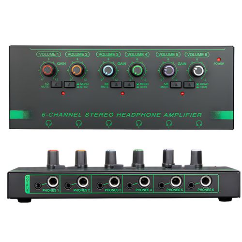 Headphone Amplifier 4-channel 6-channel monitor headphone amplifier mini audio professionalEH06