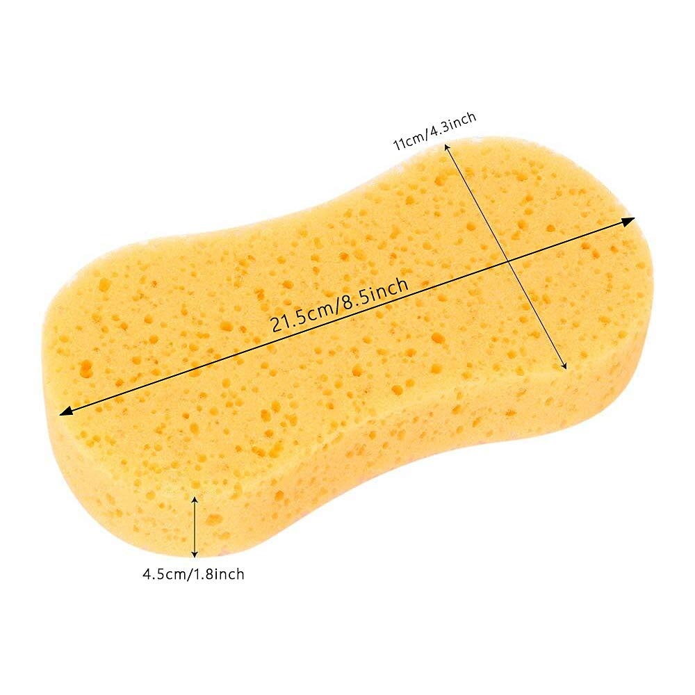 3pcs Car Wash Sponges Multi-Functional Sponge Multi-Color Cleaning Sponges with Vacuum Compressed Packing