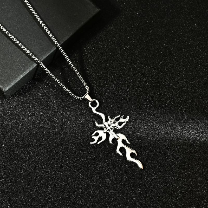 Necklace Hip hop necklace, high-end personalized chain, irregular cross necklace 