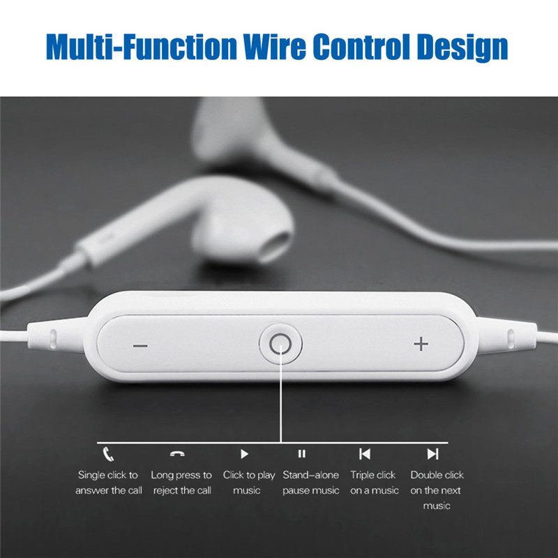 S6 Sport-Ear Neckband S6 Wireless Headphone Bluetooth V4.1 Earphone With Mic Stereo Earbuds Headset