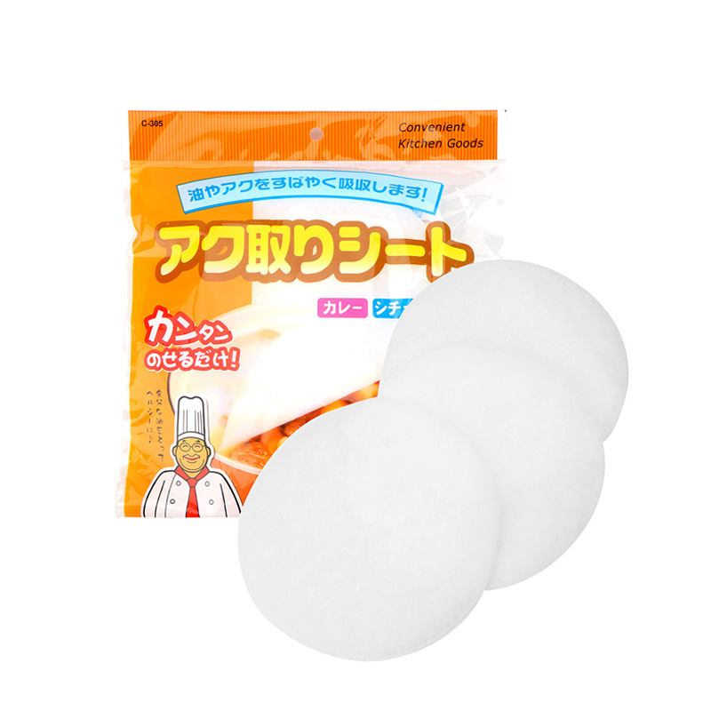 12Pcs/Bag Kitchen Food Oil Absorption Paper Disposable Soup Oil Absorbing Paper Health Filter Paper Kitchen Gadgets Accessorie