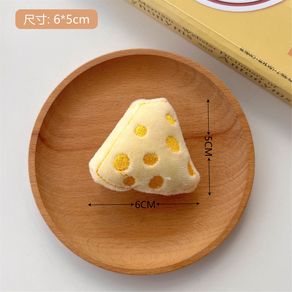 FQ1225 Women's Cute Cheese Cheese Brooch Hairpin Hair Cord Hair Ornament