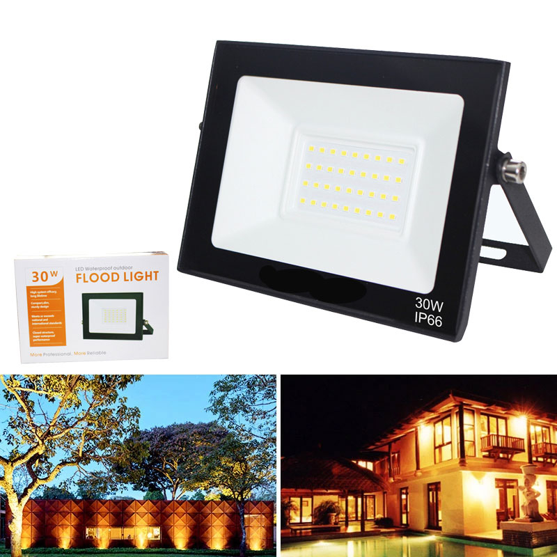 LED Flood Light Outdoor, Super Bright Outside Floodlights, IP66 Waterproof Exterior Security Light, 5000K Daylight White Durable Outdoor Lighting for Yard Lawn