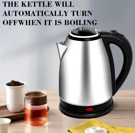  1.8L/2.0L Large Capacity Stainless Steel Durable With 3 Pin Plug Electric Kettle Quick Water Boiler Hot Tea Coffees - 1500W