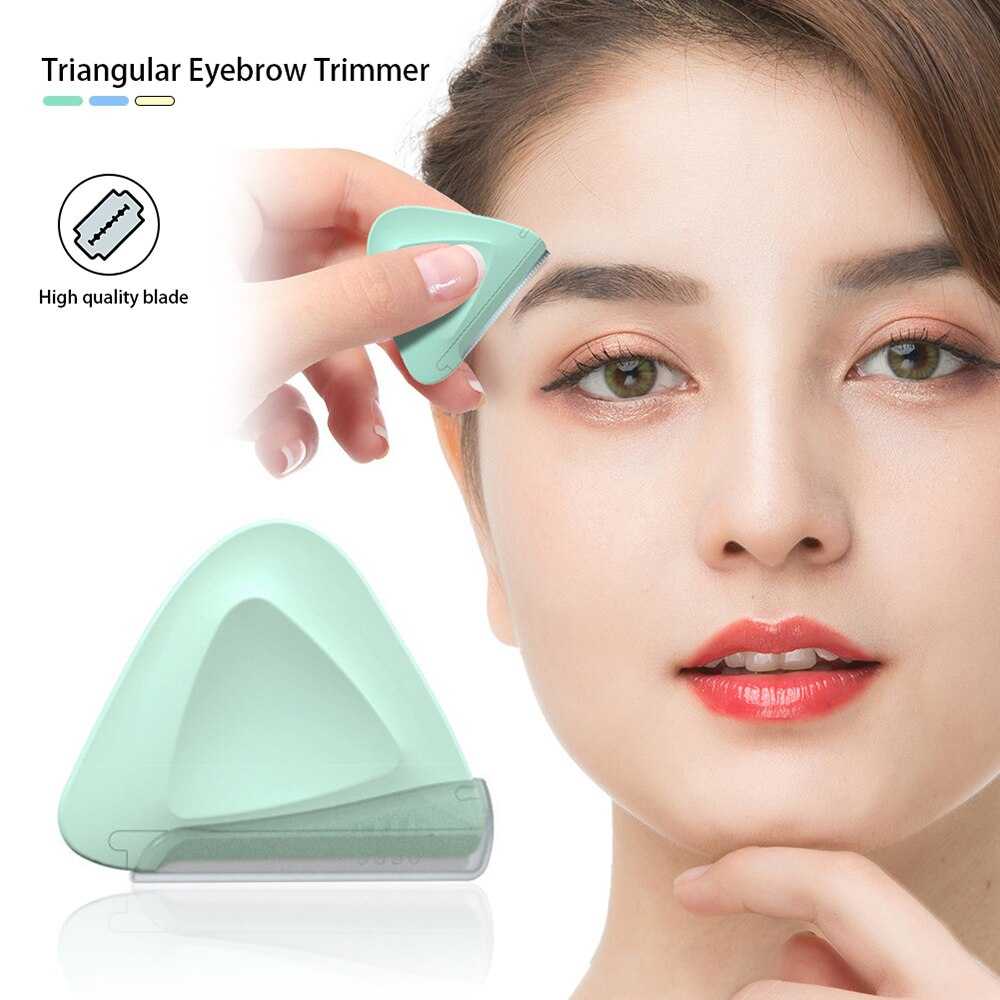 1/2pcs Eyebrow Trimmer Triangle Portable Safety Eyebrow Scraper Special Eyebrow Trimmer Eyebrow Blade Beauty Tool