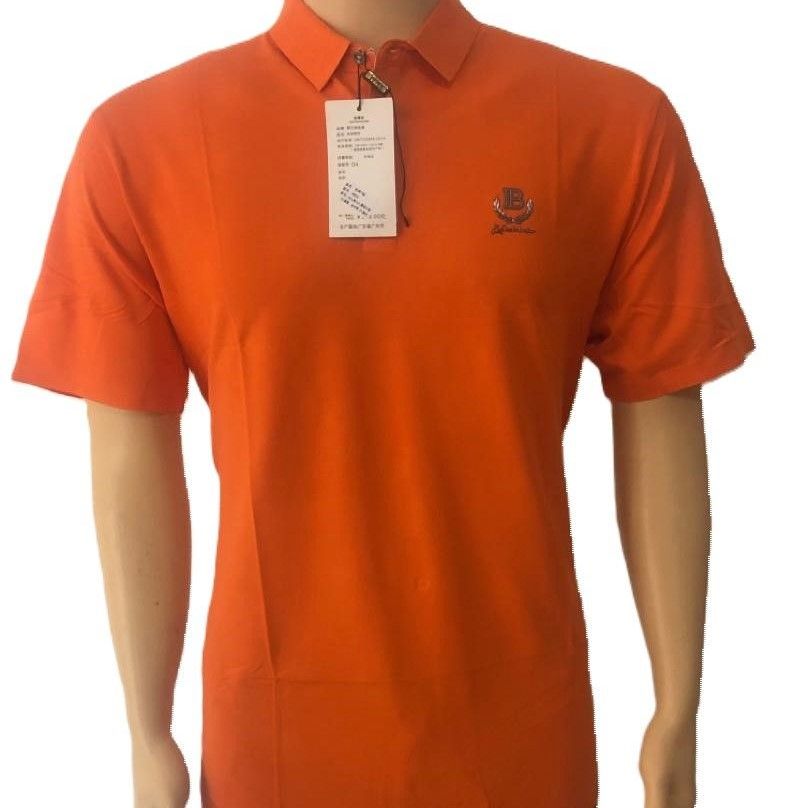 New Apparel Short Sleeve High-End Polo Shirt with Embroidery Men Shirt Men Polo 100% Cotton Lacoste (ORANGE)