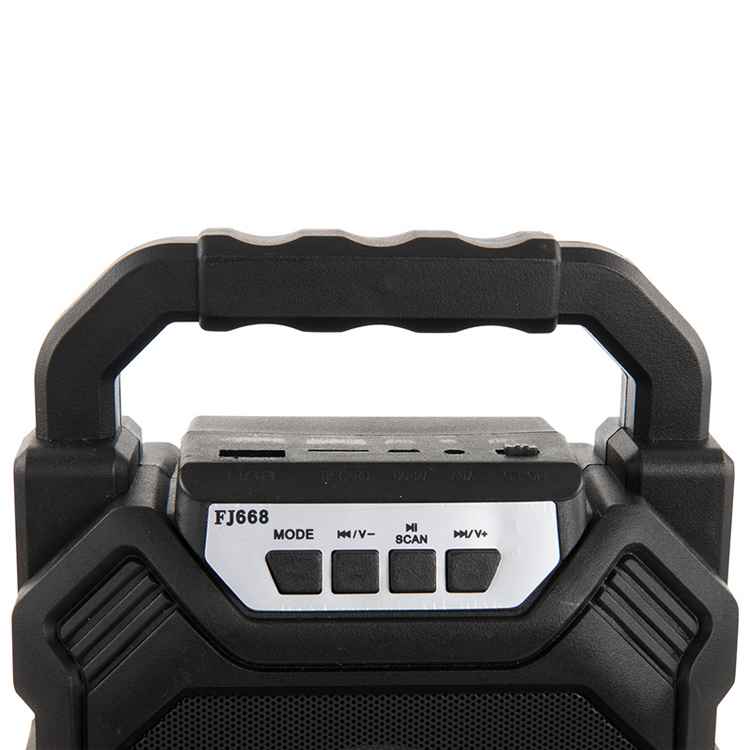 LLT 668 Bluetooth Speaker with Handle Portable Bass Stereo Subwoofer Wireless Speaker Black