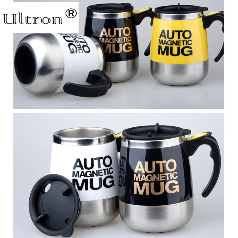 Ultron New Automatic Self Stirring Magnetic Mug 304 Stainless Steel Coffee Milk Mixing Cup Creative Blender Smart Mixer Thermal Cups