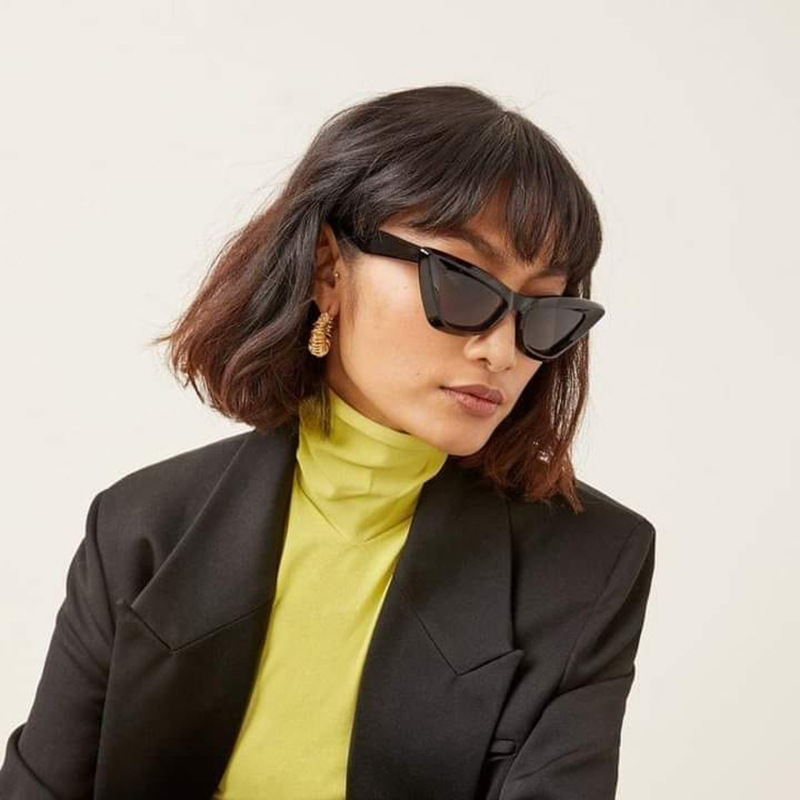 6693 New Cat Eye Fashion Sunglasses Women Black Glasses Sun Glasses For female UV400 Eyewear Shades