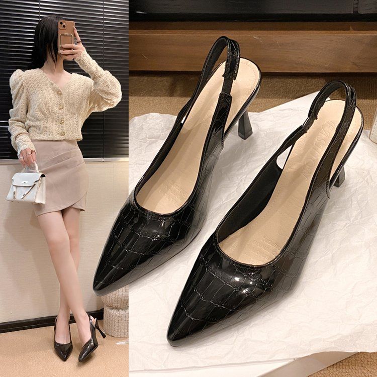 Spring and autumn new foreign trade large size high heel sandals Europe and the United States fashion pointed stiletto sandals temperament all match high heels A16